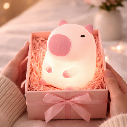 Veilleuse LED Capybara Rechargable - Cadeau parfait 🎁