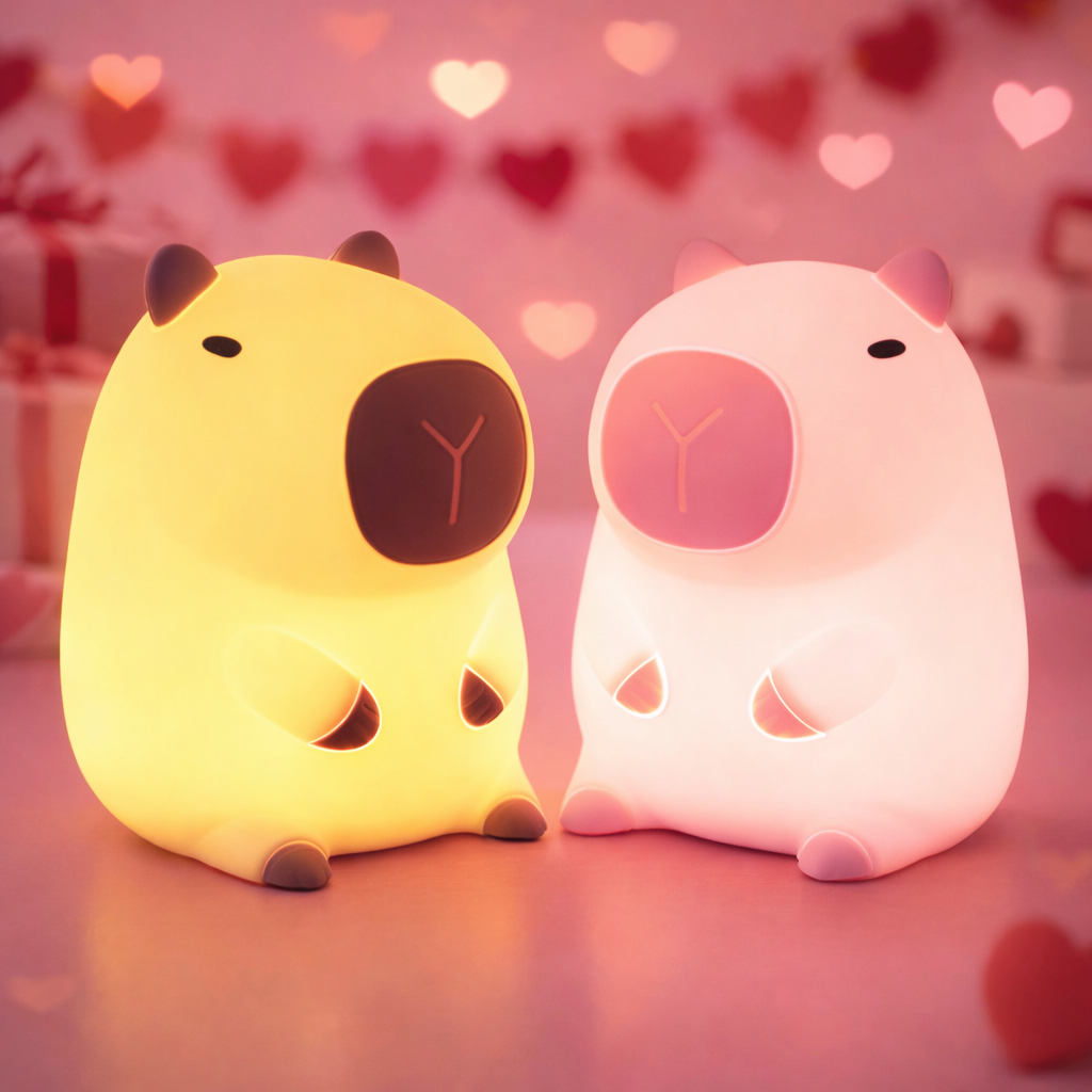 Veilleuse LED Capybara Rechargable - Cadeau parfait 🎁