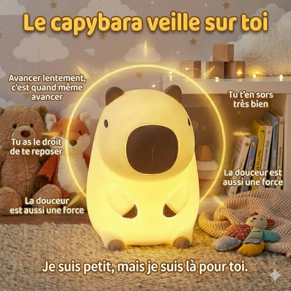 Veilleuse LED Capybara Rechargable - Cadeau parfait 🎁