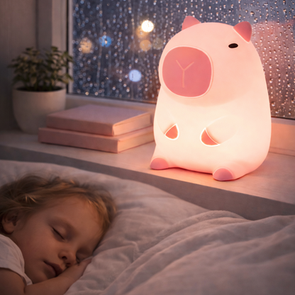 Veilleuse LED Capybara Rechargable - Cadeau parfait 🎁