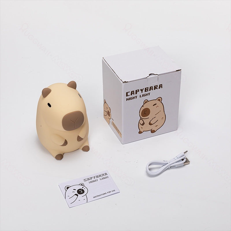 Veilleuse LED Capybara Rechargable - Cadeau parfait 🎁